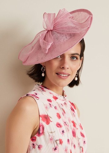 Phase Eight Bow Detail Oval Fascinator Hats Pink Australia | WM6741529